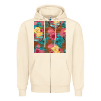 Sandshell hatched egg easter chicks seamless pattern Zipper Hoodie - Artiststas