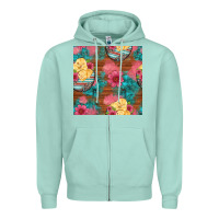 Seafoam hatched egg easter chicks seamless pattern Zipper Hoodie - Artiststas
