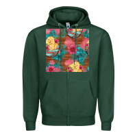 Sports Green hatched egg easter chicks seamless pattern Zipper Hoodie - Artiststas