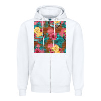 White hatched egg easter chicks seamless pattern Zipper Hoodie - Artiststas