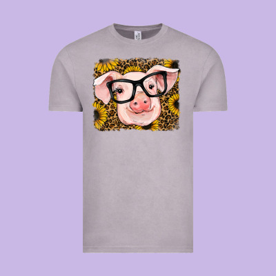 Sunflowers Pig Vintage Tee Designed By Ranaportraitstore