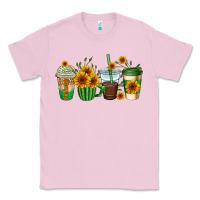 Bubblegum Pink sunflowers coffee cups Classic Tee - AdoDesignShop