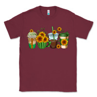 Burgundy sunflowers coffee cups Classic Tee - AdoDesignShop