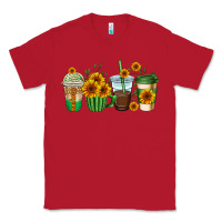 Red sunflowers coffee cups Classic Tee - AdoDesignShop