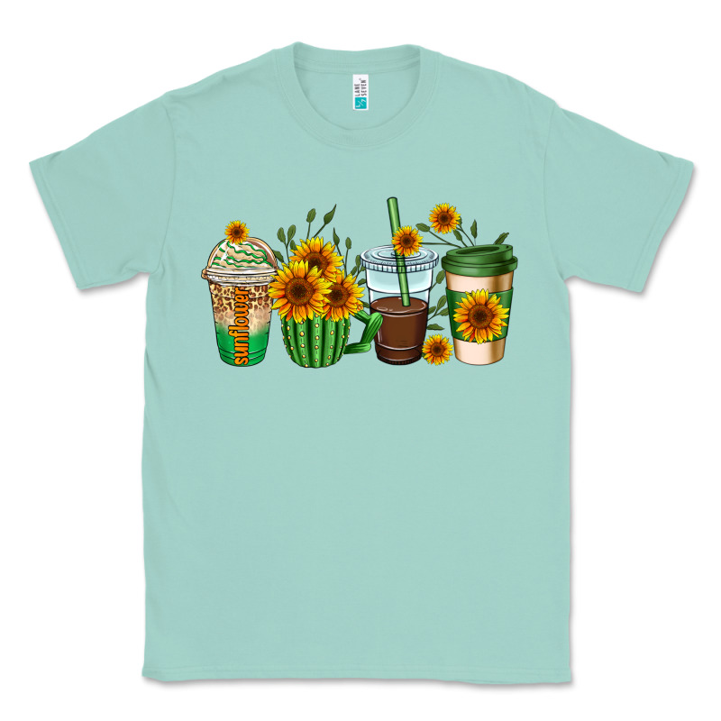 Sunflowers Coffee Cups Classic Tee by AdoDesignShop | Teevron