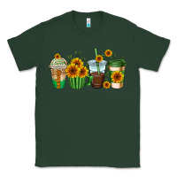 Sports Green sunflowers coffee cups Classic Tee - AdoDesignShop