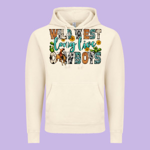 Wild West Long Live Cowboys Vintage Hoodie Designed By Zillion Design Studio