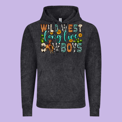 Wild West Long Live Cowboys Vintage Hoodie Designed By Zillion Design Studio