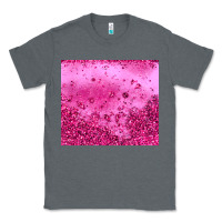 Charcoal Heather pink glitter Classic Tee - JahusDesignShop