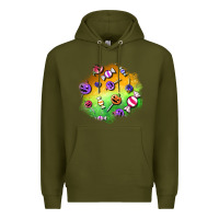 Army Green halloween candy patches Premium Hoodie - BundleAndBundleShop