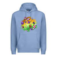 Colony Blue halloween candy patches Premium Hoodie - BundleAndBundleShop