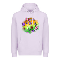 Lilac halloween candy patches Premium Hoodie - BundleAndBundleShop