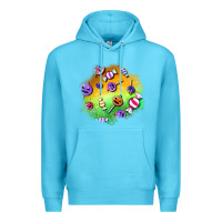 Ocean Blue halloween candy patches Premium Hoodie - BundleAndBundleShop