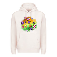Pale Pink halloween candy patches Premium Hoodie - BundleAndBundleShop