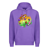 Purple halloween candy patches Premium Hoodie - BundleAndBundleShop
