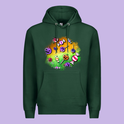 Halloween Candy Patches Premium Hoodie Designed By Bundleandbundleshop