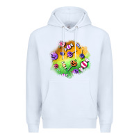 White halloween candy patches Premium Hoodie - BundleAndBundleShop