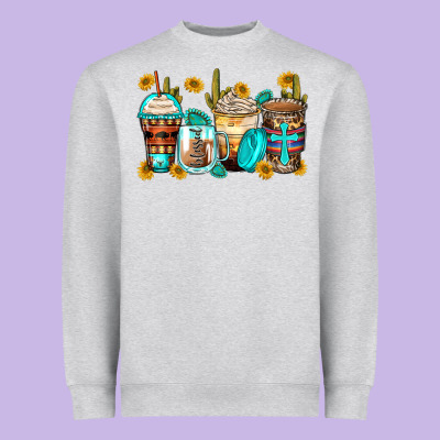 Blessed Coffee Cups Heavyweight Sweatshirt Designed By Zillion Design Studio