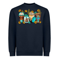 Navy blessed coffee cups Heavyweight Sweatshirt - Zillion Design Studio