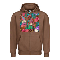 Chestnut floral easter gnomes seamless pattern Zipper Hoodie - Artiststas