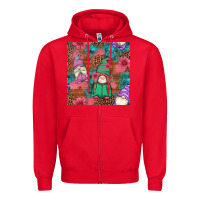 Red floral easter gnomes seamless pattern Zipper Hoodie - Artiststas