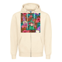 Sandshell floral easter gnomes seamless pattern Zipper Hoodie - Artiststas
