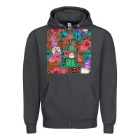 Smoke floral easter gnomes seamless pattern Zipper Hoodie - Artiststas