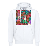 White floral easter gnomes seamless pattern Zipper Hoodie - Artiststas