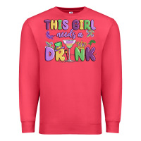 Cardinal this girl needs a drink Premium Sweatshirt - MaliasSmallBusiness