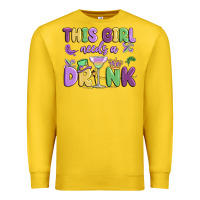 Lemon this girl needs a drink Premium Sweatshirt - MaliasSmallBusiness
