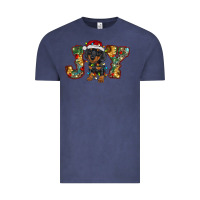 Vintage Denim dachshund puppy christmas joy Vintage Tee - BarkalooDesign