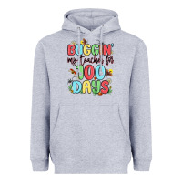 Heather Grey buggin my teacher for 100 days Heavyweight Hoodie - MaliasSmallBusiness