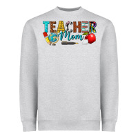Heather Grey teacher mom Heavyweight Sweatshirt - texasbilliewilder