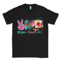 Black peace love art   ado Classic Tee - AdoDesignShop