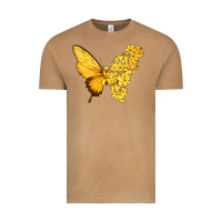Vintage Camel flowers and childhood cancer ribbon butterfly Vintage Tee - texasbilliewilder