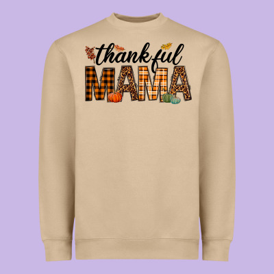 Thankful Mama Heavyweight Sweatshirt Designed By Texasbilliewilder