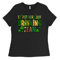 Black st patricks day drinking team Ladies Tee - AdoDesignShop