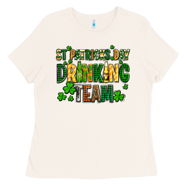 St Patricks Day Drinking Team Ladies Tee by AdoDesignShop | Teevron
