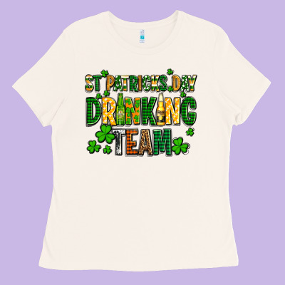 St Patricks Day Drinking Team Ladies Tee Designed By Adodesignshop