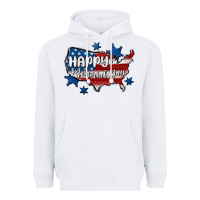White happy memorial day usa Heavyweight Hoodie - MaliasSmallBusiness
