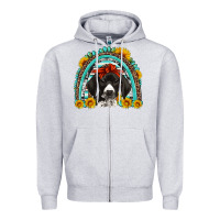 Heather Grey german shorthaired pointer western rainbow Zipper Hoodie - Artiststas