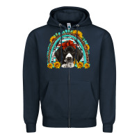 Navy german shorthaired pointer western rainbow Zipper Hoodie - Artiststas