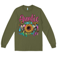 Army Green auntie like a mom Long Sleeve Tee - JahusDesignShop