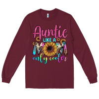 Burgundy auntie like a mom Long Sleeve Tee - JahusDesignShop