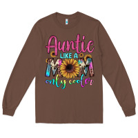 Chestnut auntie like a mom Long Sleeve Tee - JahusDesignShop