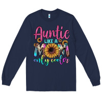 Navy auntie like a mom Long Sleeve Tee - JahusDesignShop
