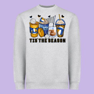Tis' The Season Volleyball Coffee Cups Heavyweight Sweatshirt Designed By Zillion Design Studio