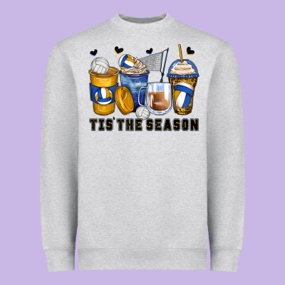 Tis' The Season Volleyball Coffee Cups Heavyweight Sweatshirt Designed By Zillion Design Studio