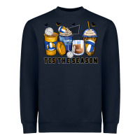 Navy tis' the season volleyball coffee cups Heavyweight Sweatshirt - Zillion Design Studio