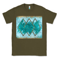 Army Green turquoise glitter Classic Tee - JahusDesignShop